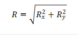 R=√(R_x^2+R_y^2